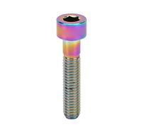 Perno de auriculares, m6x30mm de aleación de titanio para bicicleta del tallo del tallo del tallo del tornillo de tornillo superior pernos de fijación de la columna de la columna (Brillante; 3x2.6 mm)