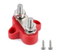 Perno de bloque de terminales M6 M8 M10 de 1/4 ", barra de autobús de 80A, 48V, poste de distribución de energía Dual, resistente, Positivo Negativo for camión, RV, barco, 1 Uds.(M6 Black-Red)