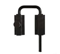 Perno de bloqueo con seguridad multiángulo para puertas de madera y aleación de aluminio gruesa para un uso duradero, y diseño no perforado para evitar daños en el marco (negro)