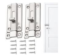 Perno de bloqueo deslizante - abrazadera de puerta de acero, tope de bloqueo manual, captura de seguridad | Almohadilla de seguridad de puerta reforzada, placa de bloqueo anti-intrusos