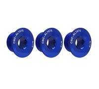 Perno de Brazo de manivela de Bicicleta de 3 uds, Tornillo de manivela M19, Juego de bielas de Bicicleta de aleación de Aluminio, Tornillos de fijación de manivela para Bicicleta de montaña(Azul)