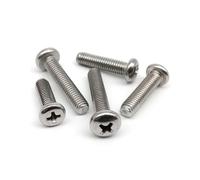 Perno de cabeza plana redonda cruzada de acero inoxidable A2-70 304, 5/10/50 piezas, M1, M1.2, M1.4, M1.6, M2, M2.5, M3, M3.5, M4, M5, M6, M8(14mm,M8 5pcs)