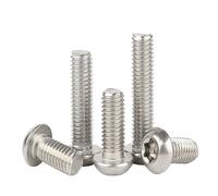 Perno de cabeza redonda de seis lóbulos de acero inoxidable 304 con pasador, tornillo de seguridad antirrobo M3 M4 M5 M6 M8 M10 M12, tornillos Torx de botón a prueba de manipulaciones(55mm,10pcs M4)