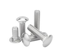 Perno de carro M6 M8 M10 M12 316, braguero de acero inoxidable, cabeza redonda, cuello cuadrado, tornillo de carro, Perno de entrenador for estante, muebles de escritorio(M8x120(1pcs))