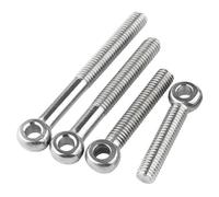 Perno de enlace anillo acero inoxidable M5 M6 M8 M10 M12 304, ojo pez, agujero deslizante, tornillo vivo, con, pernos(150mm*M5 1pcs)