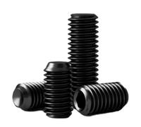 Perno de fijación de casquillo hexagonal - Tornillo de extremo cóncavo de acero al carbono M2 a M12-12.9 - negro(M2_2.5 MM X 100 PCS)