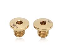 Perno de Freno Hidráulico de Aleación de Titanio, Pernos de Tapa de Cilindro de Aceite Entero, Tornillo de Bicicleta Ligero para M7000 M8000 (Oro)