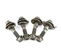 Perno de Leva, 4pcs 14 mm Vehículos Acero Alineación de Cuatro Ruedas Kit de Camber Ajustable Perno de Leva