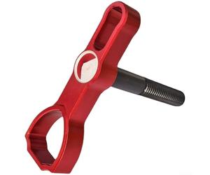 Perno de mango de aleación de aluminio para bicicleta plegable compatible con Poday para junta de marco plegable y vástago para mejorar el manejo (rojo)