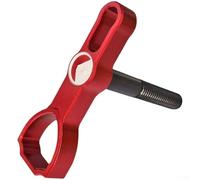 Perno de mango de aleación de aluminio plegable para bicicleta Poday con bordes redondeados para un agarre cómodo y comodidad plegable (rojo)