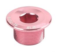 Perno de manivela de aleación de aluminio para IXF M19, tornillo de fijación de plato con tamaños M15 M20, cierre de biela de bicicleta y tuerca de cubierta (rosa - M19)
