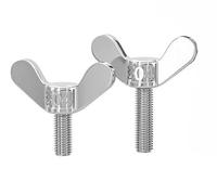 Perno de mariposa de acero inoxidable, 2 pernos y tuercas de ala | Tornillos de fijación manuales for proyectos de soldadura y bricolaje(M12*50mm)