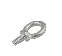 perno de ojo anular 2 uds M10 * 20/25/30/40/50mm perno Chapado en Zinc blanco de argolla elevación bloqueo barco articulado para Colgar y Fijar(50mm)