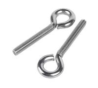 Perno de ojo autorroscante, 2 piezas pernos M10 * 20~150 304 acero inoxidable, gancho cerrado oveja con anillo y tornillo elevación, cuerno, perno(M10x130mm)