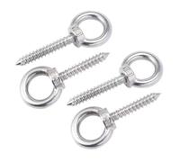 Perno de ojo autorroscante, pernos 4 piezas M4 ~ M12 304 Ganchos de anillo redondos de elevación de acero inoxidable Tornillos for madera Tornillo de tuerca(M5x25mm)