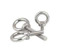 Perno de ojo de acero inoxidable, anillos para pernos de ojal de acero inoxidable 304 M3-M24 para levantar y enganchar cuerdas marinas 12 piezas (9 mm, M6-1pcs)