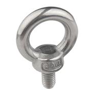 Perno de ojo de elevación 1/2/5 Uds M3 M4 M5 M6 M8 M10 M12 DIN580 cáncamo 304 tornillos de ojo elevación marinos acero inoxidable anillo bucle agujero for Cable cuerda(M6 2pcs)