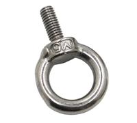 Perno de ojo de elevación 1 unidad DIN580 M3 M4 M5 M6 M8 M10 M12 304 tornillos de ojo elevación marinos acero inoxidable anillo bucle agujero for Cable perno cuerda(M6)