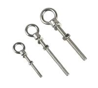 Perno de ojo de elevación de hombro largo con orificio for anillo de tuerca, acero inoxidable 316, M6, M8, M10 y M12(5pcs,M10X100)