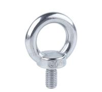 Perno de ojo de elevación DIN580 M3 M4 M5 M6 M8 M10 M12 perno de ojo acero inoxidable 304 tornillos elevación marino anillo bucle agujero for Cable cuerda(M4 (5Pcs))