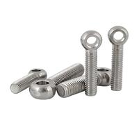 perno de ojo, M5 M6 M8 M10 M12 304 Perno de eslabón anillo acero inoxidable Ojo pez Tornillo orificio deslizante Pernos ojo(45mm*M10 1pcs)