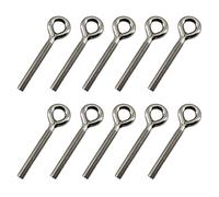 Perno de ojo M8 de acero inoxidable de vástago largo roscado Rod Ringbolt anillo cerrado ojal perno