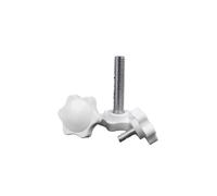 Perno de perilla con cabeza plástico, estrella Hexagonal flor ciruelo blanco, M4M5M6, 5/10 Uds(10pcs M5x10 X 25)