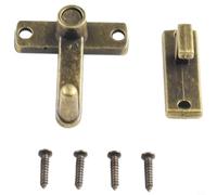 Perno de pestillo de metal de bronce con tornillos para puerta corredera, manija de cerradura de puerta de granero, accesorios para el hogar, oficina, dormitorio, garaje, gabinete de baño