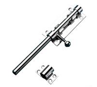 Perno de puerta de acero inoxidable 304 resistente con agujero para candado y pestillo grueso, incluye 8 tornillos para una seguridad fiable en hogares, cobertizos y graneros (plateado (8))