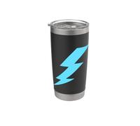Perno de rayo azul claro Vaso térmico de acero inoxidable de doble pared