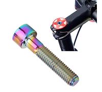 Perno de tapa de auricular de bicicleta, tapa superior de vástago de auricular de aleación de titanio con perno M6x30 mm (Vistosa)