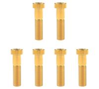 Perno de titanio for bicicleta M7x20/25/30/32/35/40/43/45/50 mm, tornillos de cabeza hueca hexagonal cuadrada, paquete de 6(Gold,M7x30mm)