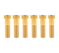 Perno de titanio for bicicleta M7x20/25/30/32/35/40/43/45/50 mm, tornillos de cabeza hueca hexagonal cuadrada, paquete de 6(Gold,M7x20mm)