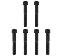 Perno de titanio for bicicleta M7x20/25/30/32/35/40/43/45/50 mm, tornillos de cabeza hueca hexagonal cuadrada, paquete de 6(Black,M7x40mm)
