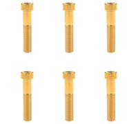 Perno de titanio for bicicleta M7x20/25/30/32/35/40/43/45/50 mm, tornillos de cabeza hueca hexagonal cuadrada, paquete de 6(Gold,M7x32mm)