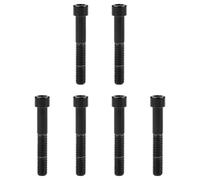 Perno de titanio for bicicleta M7x20/25/30/32/35/40/43/45/50 mm, tornillos de cabeza hueca hexagonal cuadrada, paquete de 6(Black,M7x45mm)