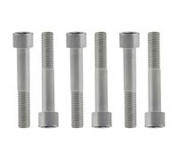 Perno de titanio for bicicleta M7x20/25/30/32/35/40/43/45/50 mm, tornillos de cabeza hueca hexagonal cuadrada, paquete de 6(Titanium,M7x50mm)