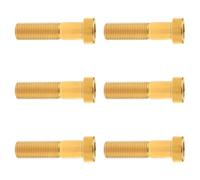 Perno de titanio for bicicleta M7x20/25/30/32/35/40/43/45/50 mm, tornillos de cabeza hueca hexagonal cuadrada, paquete de 6(Gold,M7x25mm)