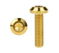 Perno de titanio hexagonal interno M6x12/15/20/25/30/35 mm, cierre universal for bicicleta y motocicleta(Gold,15MM_M6)