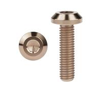 Perno de titanio hexagonal interno M6x12/15/20/25/30/35 mm, cierre universal for bicicleta y motocicleta(Bronze,35MM_M6)