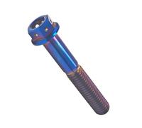 Perno de titanio M10, tornillos de cabeza hexagonal con paso 1,25/1,5 for reemplazo y actualización de sujetadores de motocicleta, coche, barco(Blue,THREAD PITCH 1.5_55MM_M10)