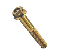 Perno de titanio M10, tornillos de cabeza hexagonal con paso 1,25/1,5 for reemplazo y actualización de sujetadores de motocicleta, coche, barco(Gold,THREAD PITCH 1.25_55MM_M10)