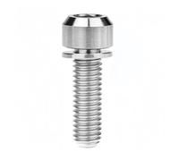 Perno de titanio M6x16/18/20/25/30/35mm cabeza hexagonal con tornillo de arandela for abrazadera de vástago de freno de disco de bicicleta(Titanium,35MM_M6)