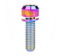 Perno de titanio M6x16/18/20/25/30/35mm cabeza hexagonal con tornillo de arandela for abrazadera de vástago de freno de disco de bicicleta(Rainbow,18MM_M6)