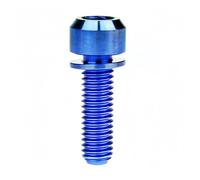 Perno de titanio M6x16/18/20/25/30/35mm cabeza hexagonal con tornillo de arandela for abrazadera de vástago de freno de disco de bicicleta(Blue,16MM_M6)