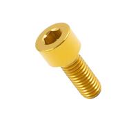 Perno de titanio, tornillos de actualización con casquillo hexagonal M6 de 10-60 mm de longitud for reemplazo de sujetadores de bicicleta,(Gold,12MM_M6)