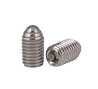 Perno de tornillo fijación punto comida émbolo bola resorte zócalo hexagonal acero inoxidable 12,9 grado negro 304(Silver,M10x20)