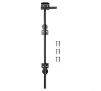 Perno desplegable de bastón - Sistema de bloqueo de perno de seguridad de metal de barra de caída de puerta de acero - Hardware de valla de jardín de 12 pulgadas - con diseño de penetración de tierra