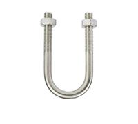Perno en forma de U M10 M12 Tubo 12-219 mm Abrazadera Tornillo en forma de U de acero inoxidable Abrazadera de tubo en forma de U Hebilla de fijación Pernos en U para fontanería, residencial(M12-38x74