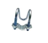 Perno en U 20 25 32 40 50 M6M8; tornillo de abrazadera de tubo cruzado en U doble galvanizado conector de acero abrazadera cruzada de fijación de andamios ( Color : Silver , Size : GALV-M8x32x40mm 1se